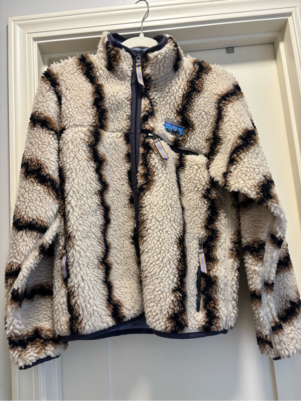 50th anniversary Sherpa Jacket - Cream with stripes. Special edition NWOT